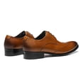 thumbnail image 6 of Santimon Tan Wingtip Dress Shoes for Men Premium Cowhide Leather Oxford Shoes Casual Derby ShoesUS 9, 6 of 8