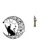 thumbnail image 1 of Escultura De Gato A La Luz De La Luna, Arte De Pared, Gato Negro Y Dama Tribal, Decoración De Metal, Figura De Mujer Africana, Decoración Del Hogar Para Amantes De Los Gatos Y Espacios De, 1 of 8