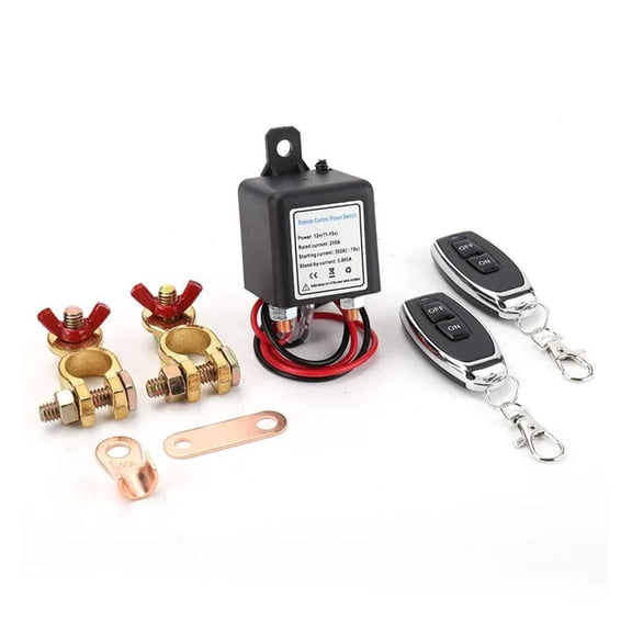 Remote Car Battery Disconnect Switch with Copper Terminal for Automotive Power Cut Off