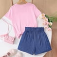 thumbnail image 4 of HCNTES Baby Girl Cute Soft Clothing Sets Short Sleeve Tops and Pants Kids 2pcs Casual Outfits Spring Fall Summer Unisex Loungewear Outfits Set For 9-24 Months 2t 3t 4t 5t 6t 7t Kids, 11-12 Years, 4 of 7