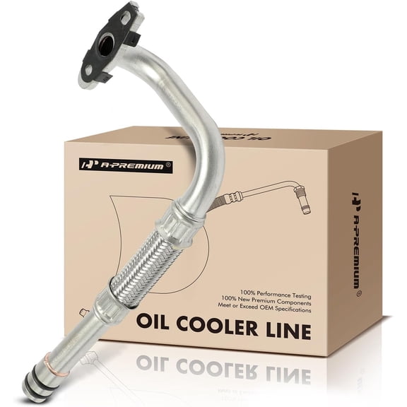 A-Premium Turbocharger Oil Return Line Compatible with Ford Explorer Police Interceptor Sedan 2013-2019,Flex 2010-2019, Taurus & Lincoln MKS 2010-2016, MKT 2010-2019, 3.5L, Right, Replace# AA5Z9T515G