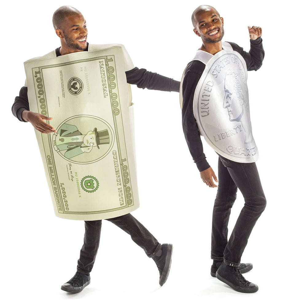 Dollars & Cents Halloween Couples' Costume Funny Adult Quarter(00)