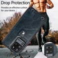 thumbnail image 5 of PU Leather Wallet Case for Samsung Galaxy S20 Ultra Necklace Crossbody Lanyard Case Cover with Card Holder Adjustable Detachable Anti-Lost Neck Strap Case for Samsung Galaxy S20 Ultra,6.9",Blue, 5 of 7