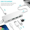 thumbnail image 5 of USB C Hub, EQUIPD Aluminum 6 in 1 USB C to 4K HDMI Multiport Adapter, 3 USB 3.0 Ports, 87W PD, USB C Hub Multiport Adapter Desigend for MacBook Pro/Air HP XPS and Other Type C Devices (Silver), 5 of 7