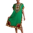 thumbnail image 4 of African Print Kaftan Dress Tunic, Long Maxi Plus Size Polyester Gown for Beach, Party, or Casual Wear, Women’s Kimono Nightdress, 4 of 4