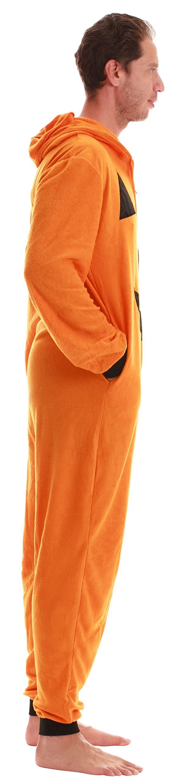 #FollowMe Skeleton Adult  Halloween / Onesie / Pajamas (Pumpkin, Small)