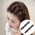thumbnail image 2 of Xihbxyly Pinza para El Cabello con Flores, Elegante Broche de Acrílico con Diamantes de Imitación, Versátil Pinza Lateral para Flequillo, Fácil de Usar para Un Peinado Rápido, Perfecta para Fiestas,, 2 of 5