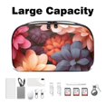 thumbnail image 3 of Fragmented Flowers Hard Drive Bag Travel Organizer Phone Charger Organizer Small Electronics Travel Organizer Waterproof Oxford Fabric 5.9x9.44x3.14 in, 3 of 6