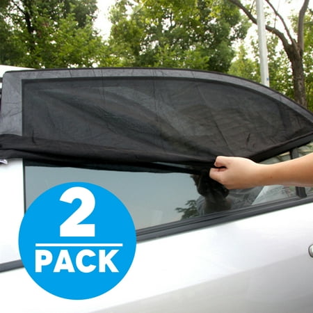 TSV 2-pack Car SUV Premium Rear Side Window Sun Visor Shade Mesh Cover Shield Sunshade UV Protector, Universal Fit Car Trucks and SUV