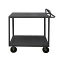 thumbnail image 3 of Durham RSCE-2436-2-3.6K-ALD-95 36 x 24 x 43.75 in. 2 Shelf Heavy Rolling Stock Cart with Ergonomic Handle & All Lips Down, Gray, 3 of 4