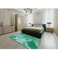 thumbnail image 4 of Ahgly Company Indoor Rectangle Patterned Turquoise Green Abstract Area Rugs, 2' x 4', 4 of 6