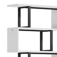 thumbnail image 5 of DWVO 6-Tier S-Shaped Bookshelf , Geometric Tall Bookcase Wooden, Open Display Storage Rack Shelves Freestanding Z-Shelf Open Shelf for Living Room Home Office, White, 5 of 13