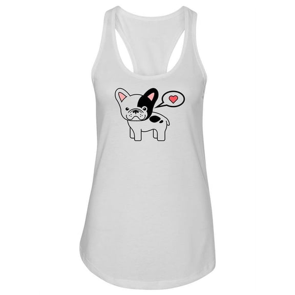 Heart And French Bulldog Tank Women -Image by Shutterstock, Female Medium