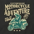 thumbnail image 2 of Motorcycle Adventure T-Shirt | Cool Motorcycle Black Tee Gift, 2 of 5