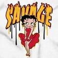 thumbnail image 2 of Betty Boop Savage Paint Drip Cartoon Zip Hoodie Sweatshirt Women Brisco Brands S, 2 of 5