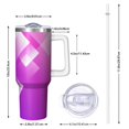 thumbnail image 2 of 40oz Tumbler with Handle and Straw, Vacuum Insulated Stainless Steel Travel Mug, Fits Car Cup Holder, Abstract Colorful Print, 2 of 6
