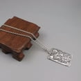 thumbnail image 2 of K-KED Real 925 Silver Pendant Dragon Pattern Plate Lucky Pendant 56*30mm 3.5mm 26inchL-Pendant and chain 26inch, 2 of 6