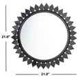 thumbnail image 3 of Safavieh Nally 21 in. Retro Leaf Round Mirror, Black Matte, 3 of 4