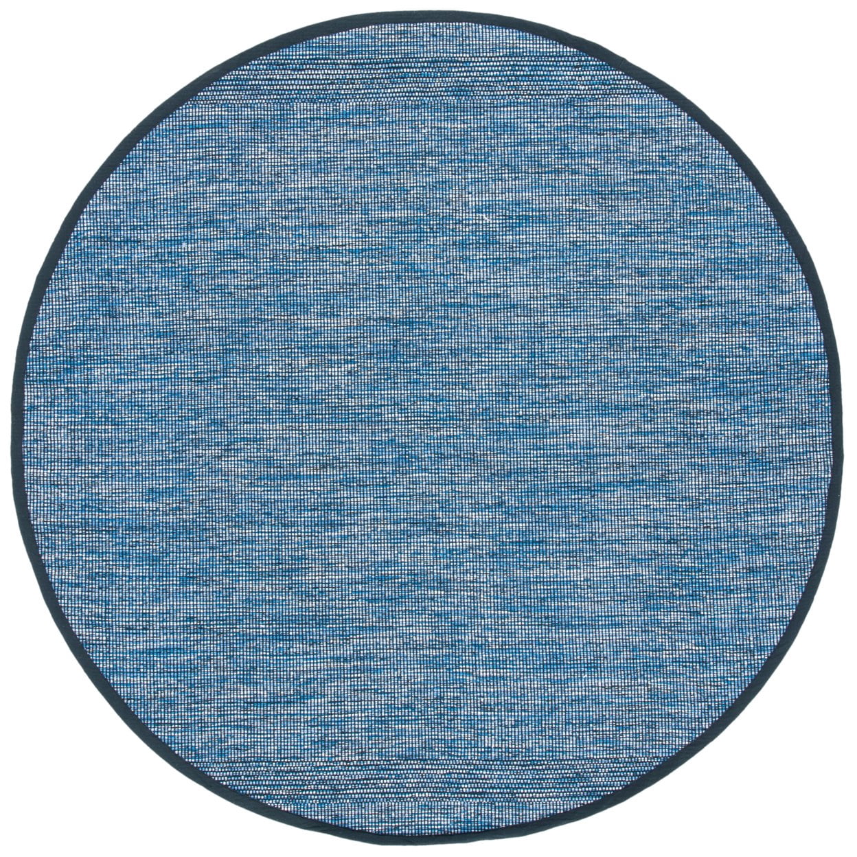 SAFAVIEH Montauk Kelsey Distressed Cotton Area Rug, Blue/Black, 5' x 8'