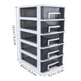 thumbnail image 2 of PartyKindom Plastic Drawer Chest White PP 1Set 12.3x8.4x6 In, 2 of 9