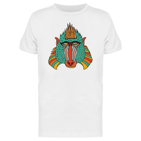Primate Head With Tribal Art Tee Men's -Image by Shutterstock