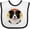 White and Black, variant on Inktastic Border Collie Cute Dog Boys or Girls Baby Bib