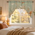 thumbnail image 5 of Pumpkins Fall Swag Valances for Windows, Small Curtains Drapes, Vintage Floral Thanksgiving Green Wooden Kitchen Window Curtains Over Sink Window Treatment Valance for Bedroom/Bathroom 56"x36", 5 of 8