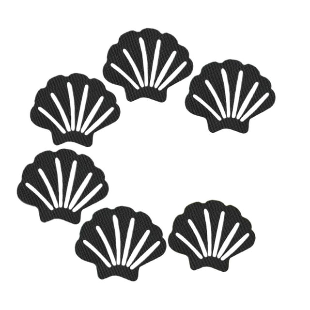 Cateissary Adhesivo antideslizante para alfombrilla de baño con adhesivo acrílico, duradero, no tóxico, 1. Antideslizante Juegos de accesorios de baño negro 6 piezas
