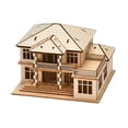 thumbnail image 4 of Rompecabezas de casas de madera 3D para adultos: regalo creativo de cumpleaños y kit de construcción de casas. 2 niveles, 4 of 9