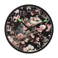 thumbnail image 2 of Voice Activated Clock with Glow Light 12 Inch Large Silent Wall Clock Battery Operated for Home Decor Watercolor Opossum Pattern, 2 of 8