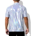 thumbnail image 4 of Camisa De Discoteca Brillante Manga Corta Hombre Casey Kevin, 4 of 8