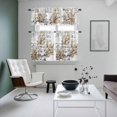 thumbnail image 4 of Vintage Owl Kitchen Curtains Sets for Windows 24 Inch Length, Rustic Sping Floral Botanical Postmark Rod Pocket Window Treatments Tier Curtains and Valances Set for Bedroom/Bathroom, 4 of 8