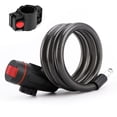thumbnail image 3 of Candado de bicicleta con 2 llaves, antirrobo de cable de acero para motocicleta eléctrica de montaña, 3 of 6
