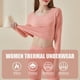 thumbnail image 2 of TFixol Conjunto de ropa interior térmica para mujer, forro polar, sin costuras, ajustado, cálido, Color sólido, 2 of 8