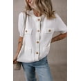 thumbnail image 4 of FOLUNSI Elevate Your Style - Gold Button Knit Top, Summer Sweater Essential, 4 of 8