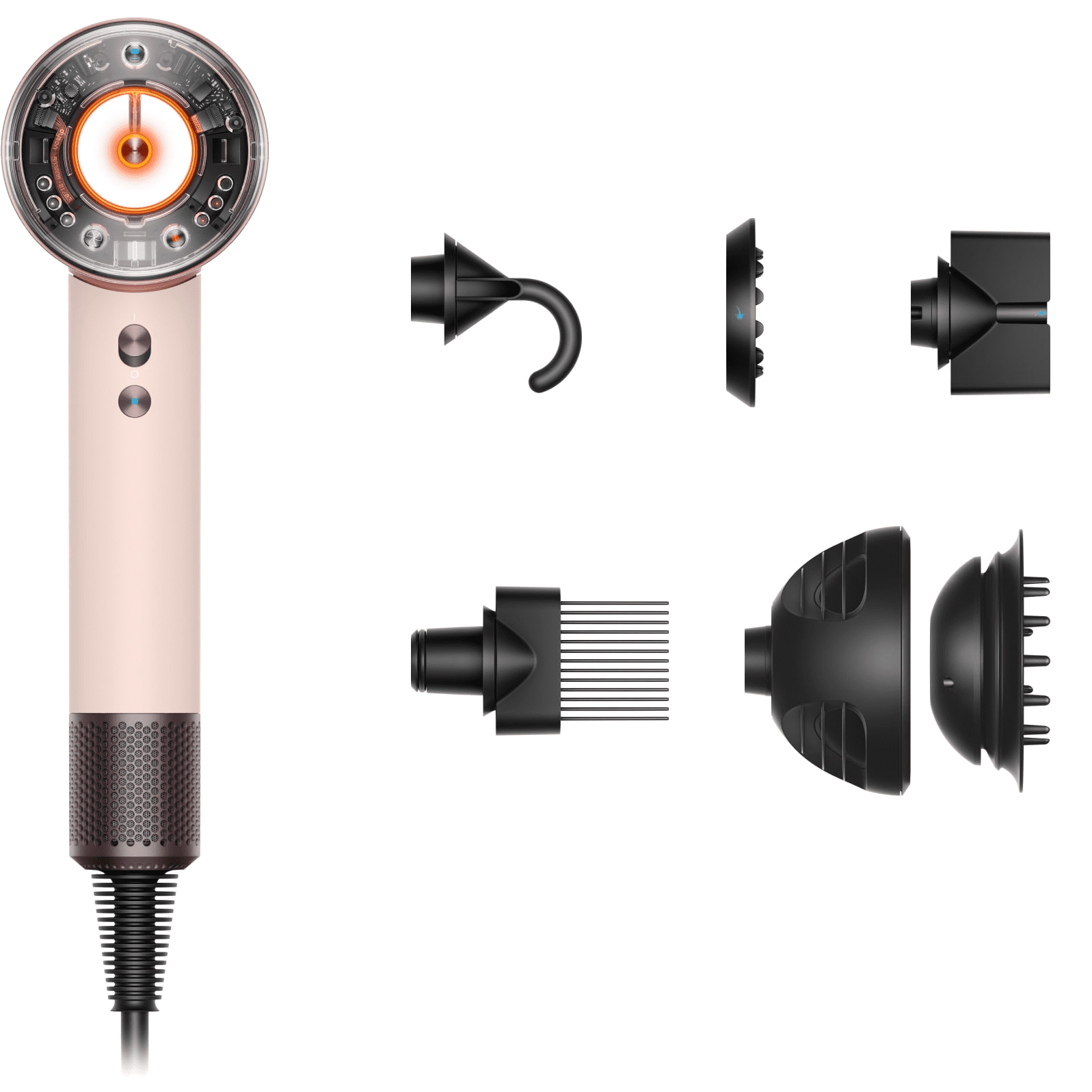 Dyson Supersonic Hair Dryer Full Set: Iron/Fuchsia, Includes