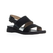 Womens naturalizer Emory Buckle Flat Sandals, Black Brushed Hair