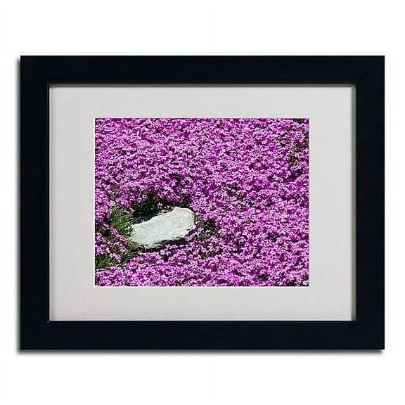 Trademark Fine Art "Island in Purple" by Kurt Shaffer, Black Frame