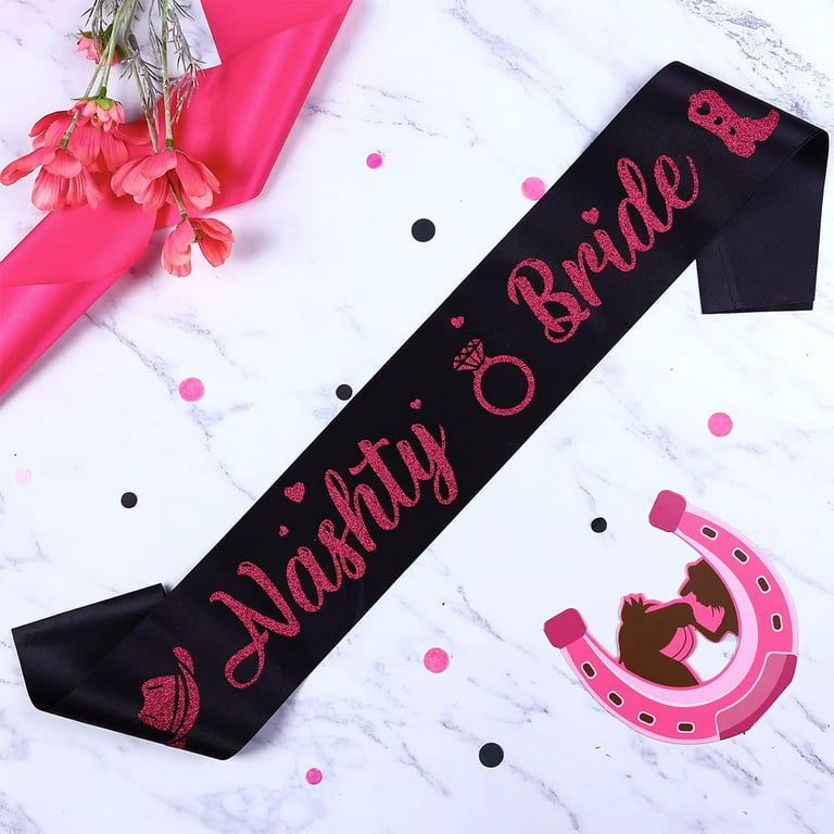 BroSash Bachelorette & Bachelor Party Sash - Wifey & Hubby Groom, Bride  to Be Supplies 2 pcs Set Best Wedding Gifts Bridal Shower Decorations