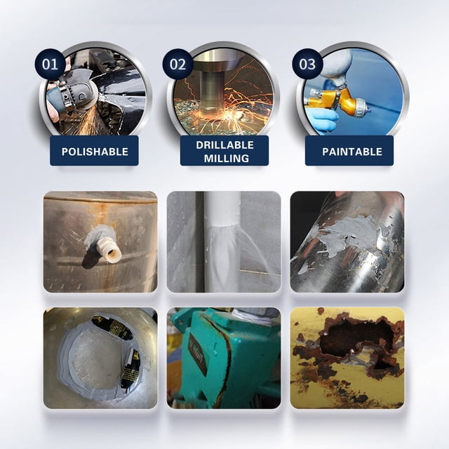 Adhesivo de fundición resistente para soldadura, adhesivo para soldadura de hierro, metal, radiador, agente reparador de tanques de aceite con alta resistencia a la temperatura.