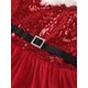 thumbnail image 5 of Vestido de Navidad para bebé sin mangas con lentejuelas rojas Disfraz de Navidad(5-6 años) Nituyy Vestido, 5 of 6