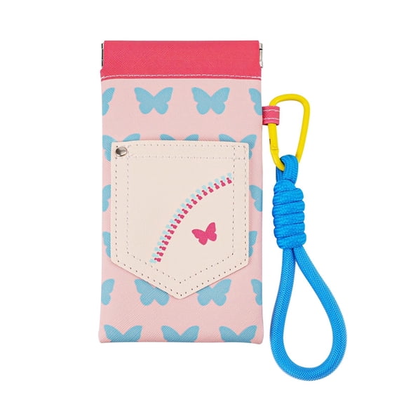 Eyeglass Case, Sunglasses Storage, Leather Protective Eyewear Pouch with Magnetic Closure, Handy Lanyard Strap, Travel Friendly, Compact Design