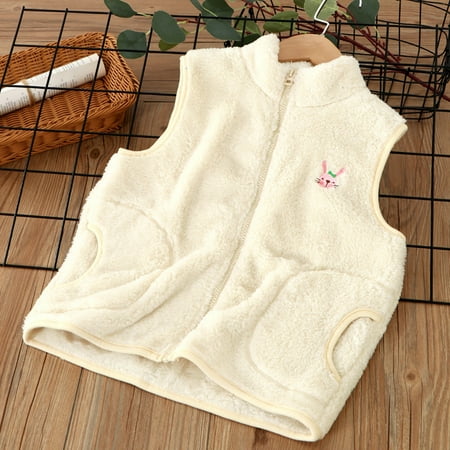 

Sweater For Child Toddler Girls Winter Cartoon Rabbit Fleece Zippered Jacket Thicken Warm Outwear Coat