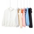 thumbnail image 4 of American trendy brand 350g pullover casual loose hooded sweatshirt for spring and autumn, dopamine solid color heavyweight drop shoulder hoodie, 4 of 4