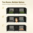 thumbnail image 3 of Cat Litter Box Enclosure for 2 Cats, Litter Box Furniture with Double Room, Central Entry, and Dual Use as TV Stand for Living Room, Black (Grounded Version), 3 of 8