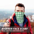 thumbnail image 7 of Neck Gaiter Face Cover Scarf, Gingham White green plaids checkered Soft Face Sun Mask Cover Scarf Headband Cooling Sweat Absorbing Bandanas Hiking Cycling Running, 7 of 7