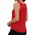 thumbnail image 6 of Hurxie Women Scoop Neck Flowy Loose Fit Tank Top Sleeveless Summer Tops Shirts Red,L, 6 of 7