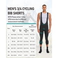 thumbnail image 5 of Qualidyne Men’s 3/4 Cycling Bib Tights, 4D Padded Bike Capris with Breathable Stretch Fabric for Road Riding & MTB, 5 of 7
