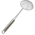 thumbnail image 3 of Skimmer, Oil Strainer, Stainless Steel, Ladle, Wire Skimmer Spoon, Spider Mesh Filter with Handle for Kitchen Frying Food, Pasta, Spaghetti (13.5 CM), 3 of 4