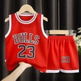 thumbnail image 4 of Traje de baloncesto para niños, traje deportivo de secado rápido, chaleco de verano de dos piezas sin mangas para niños medianos y grandes, 4 of 5